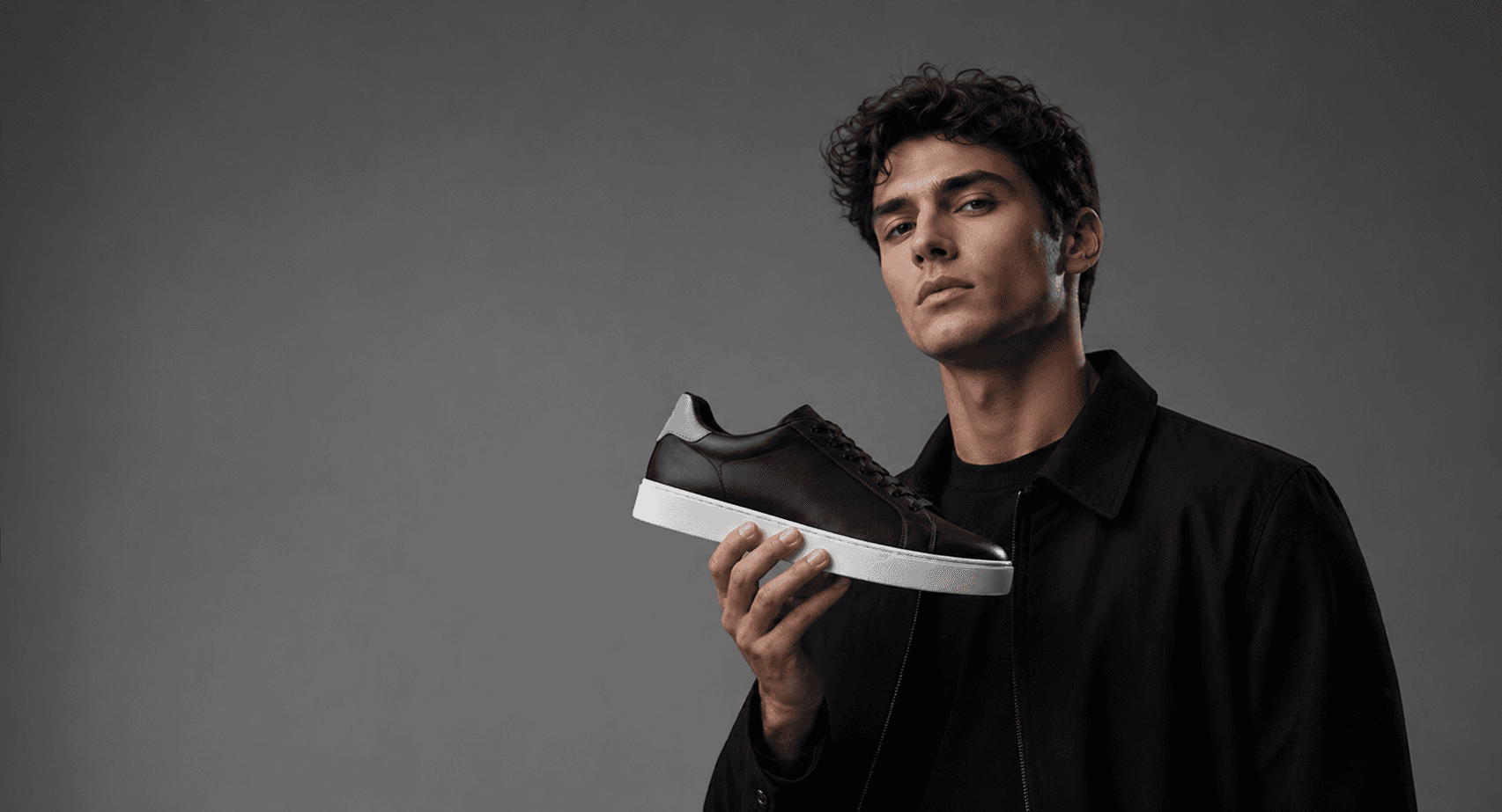 Model showcasing premium footwear